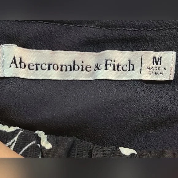 Abercrombie & Fitch Black Floral Midi Dress - Picture 5 of 5